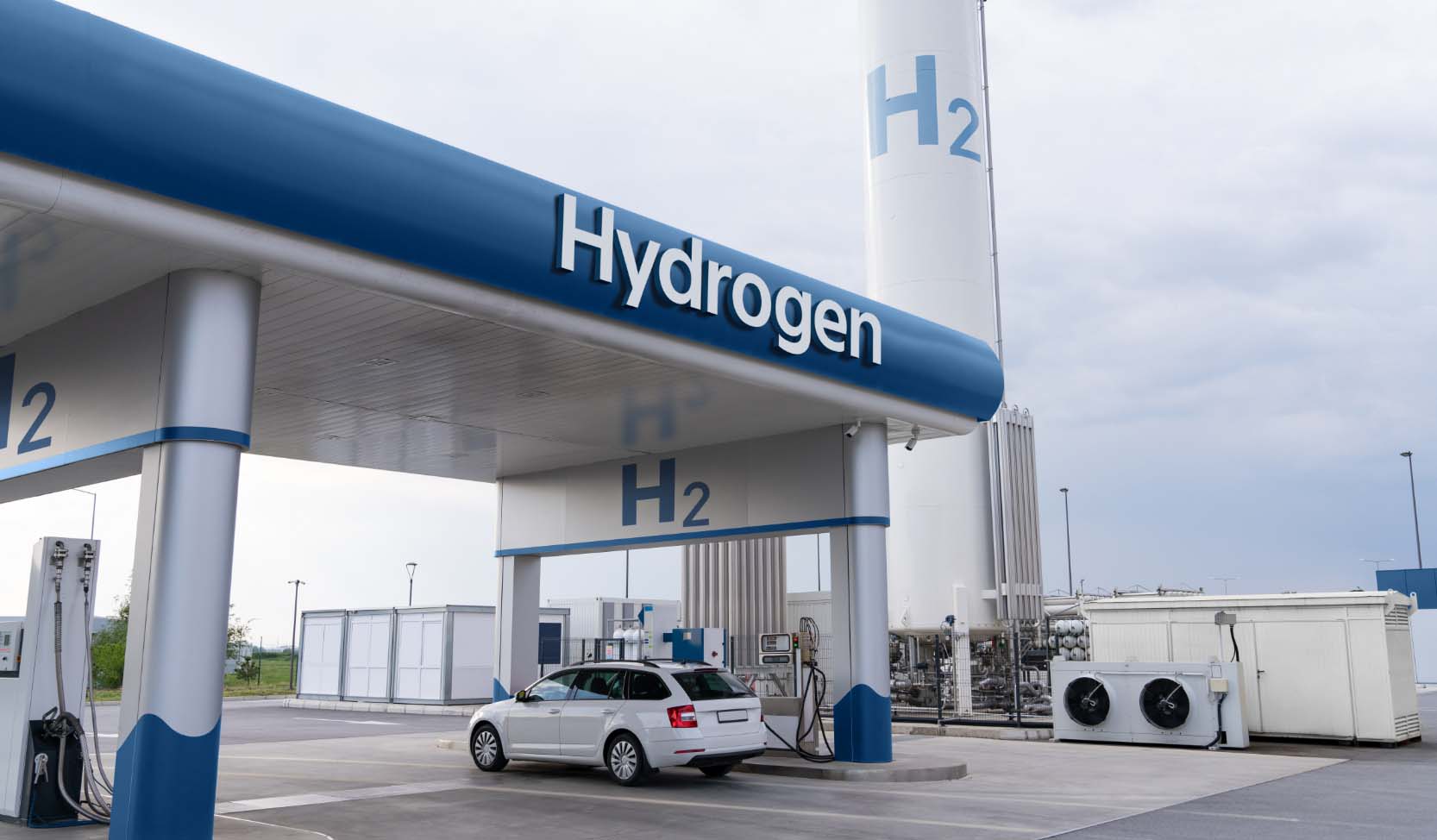 "Brennstoffzellenautos an Wasserstofftankstellen sind eine der primären Initiativen für umweltverantwortliche Mobilität."